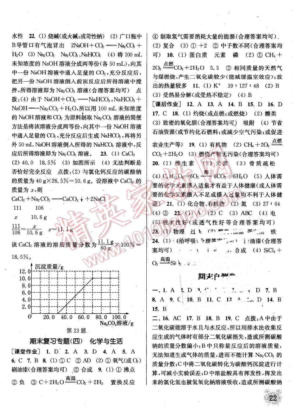 2016年通城學(xué)典課時(shí)作業(yè)本九年級化學(xué)下冊科粵版 第22頁