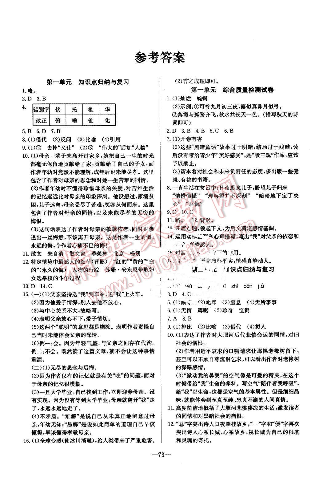 2016年精彩考評(píng)單元測(cè)評(píng)卷八年級(jí)語(yǔ)文下冊(cè)語(yǔ)文版 第1頁(yè)