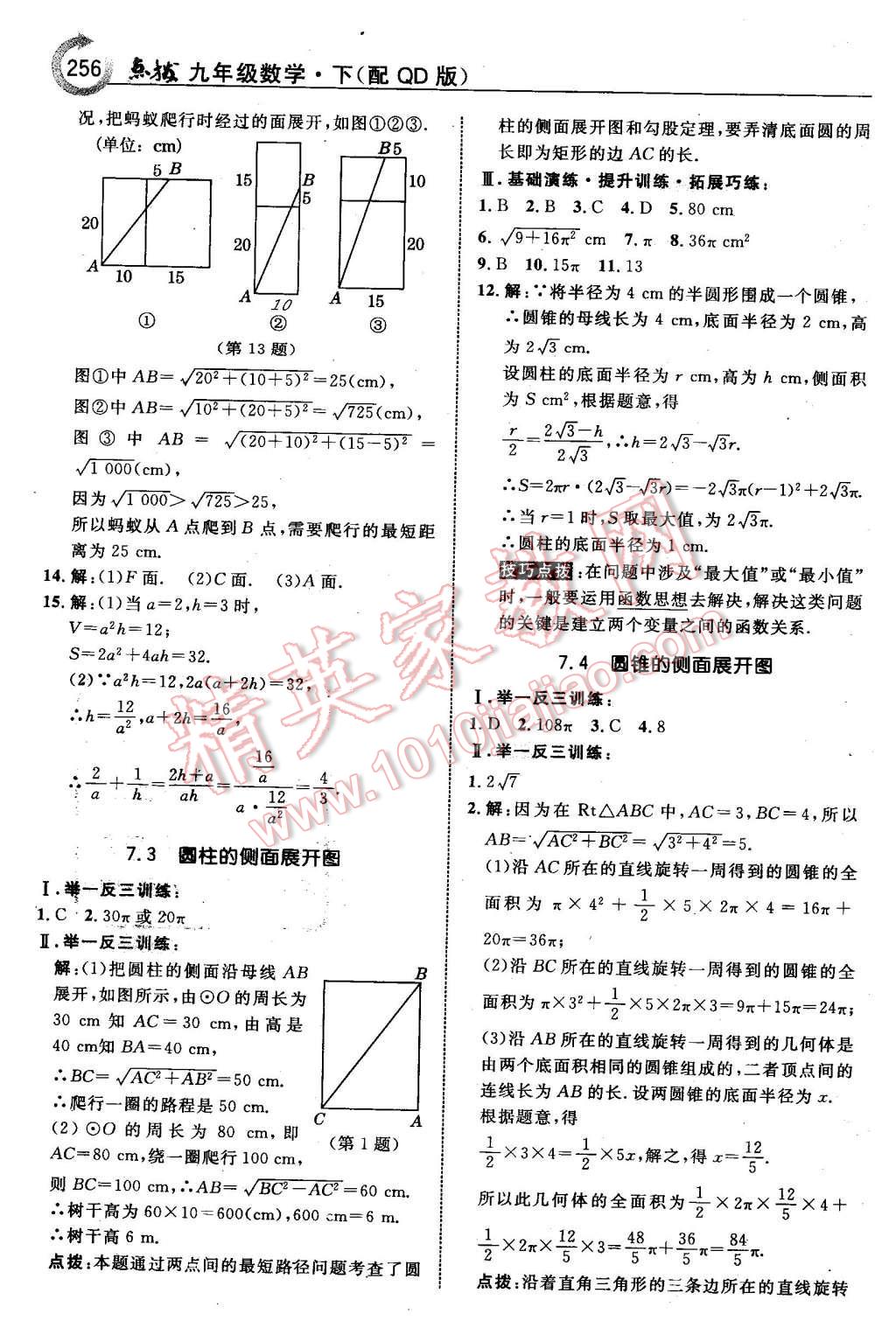 2016年特高級(jí)教師點(diǎn)撥九年級(jí)數(shù)學(xué)下冊(cè)青島版 第42頁(yè)