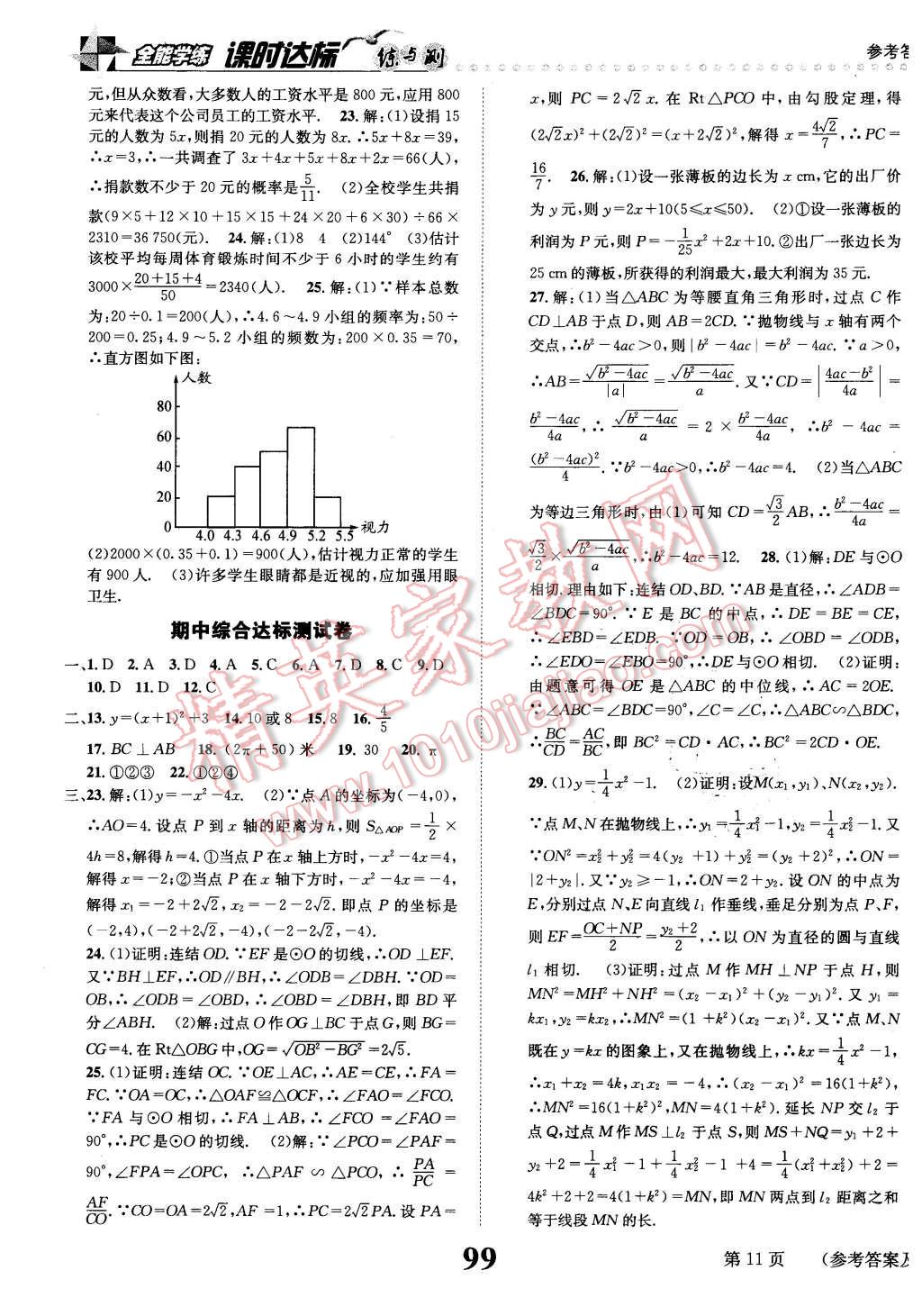 2016年課時達標練與測九年級數(shù)學下冊華師大版 第11頁