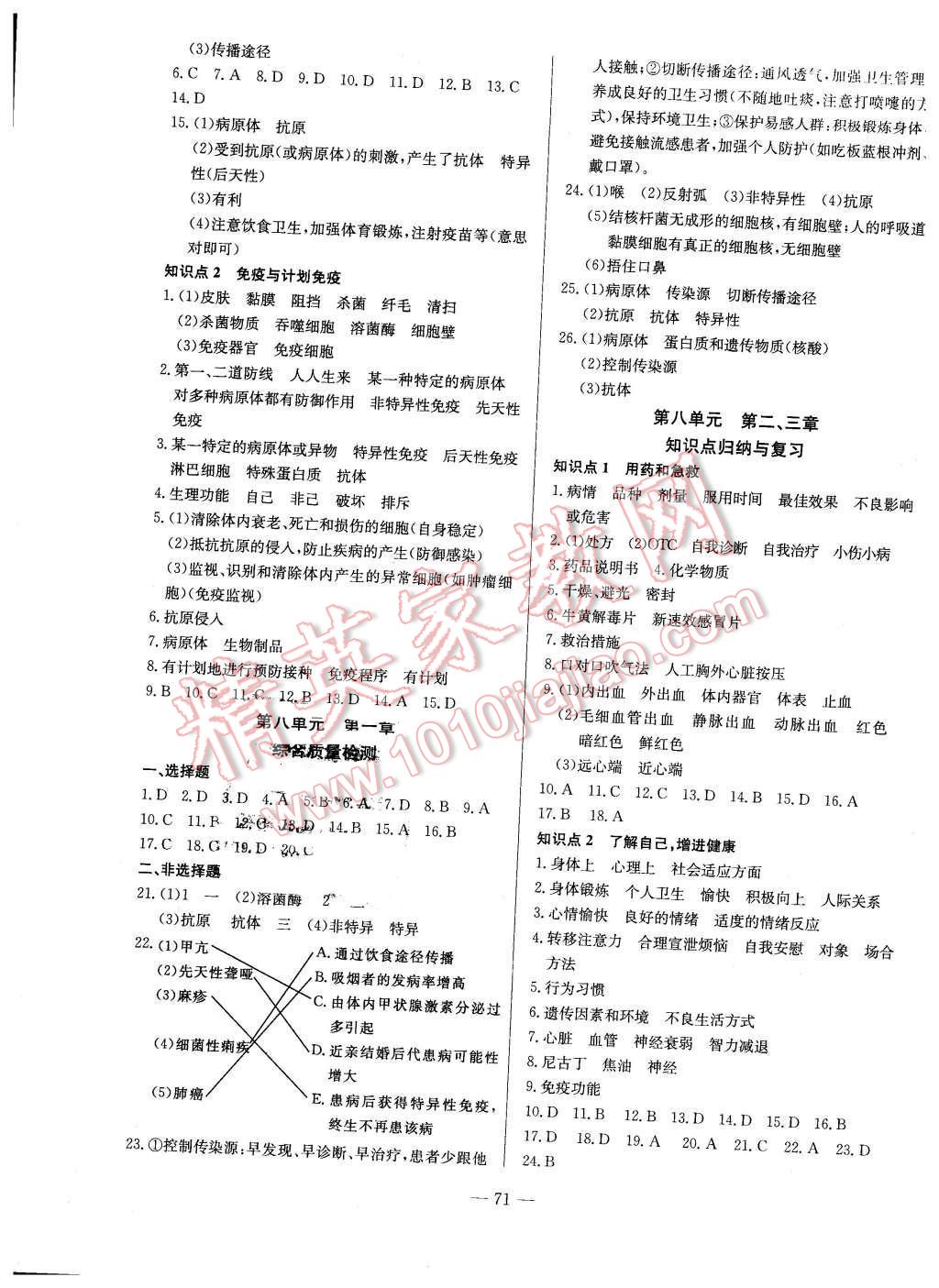 2016年精彩考評單元測評卷八年級生物下冊人教版 第7頁