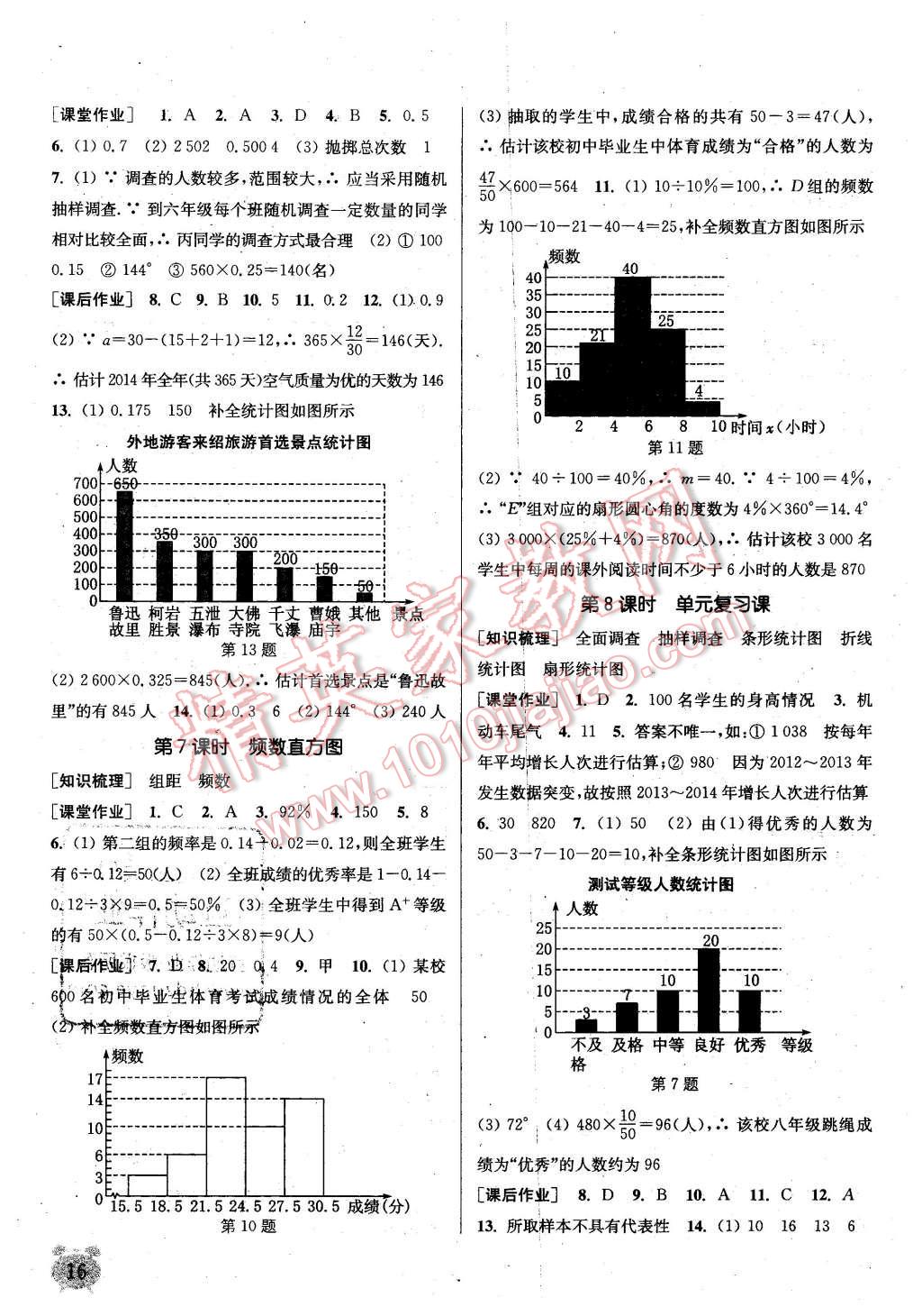 2016年通城学典课时作业本七年级数学下册浙教版 第15页