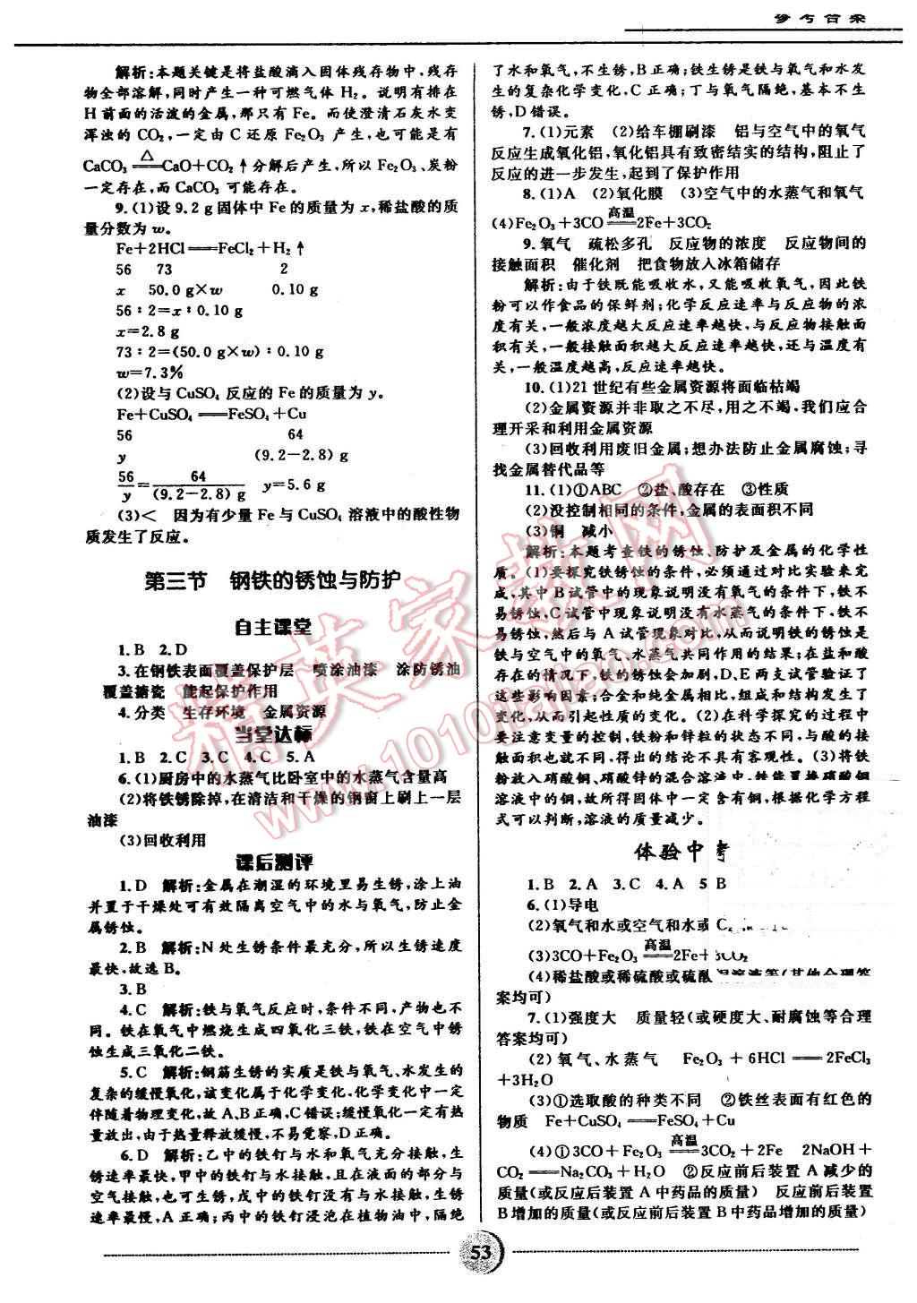 2016年奪冠百分百初中精講精練九年級化學(xué)下冊魯教版 第11頁