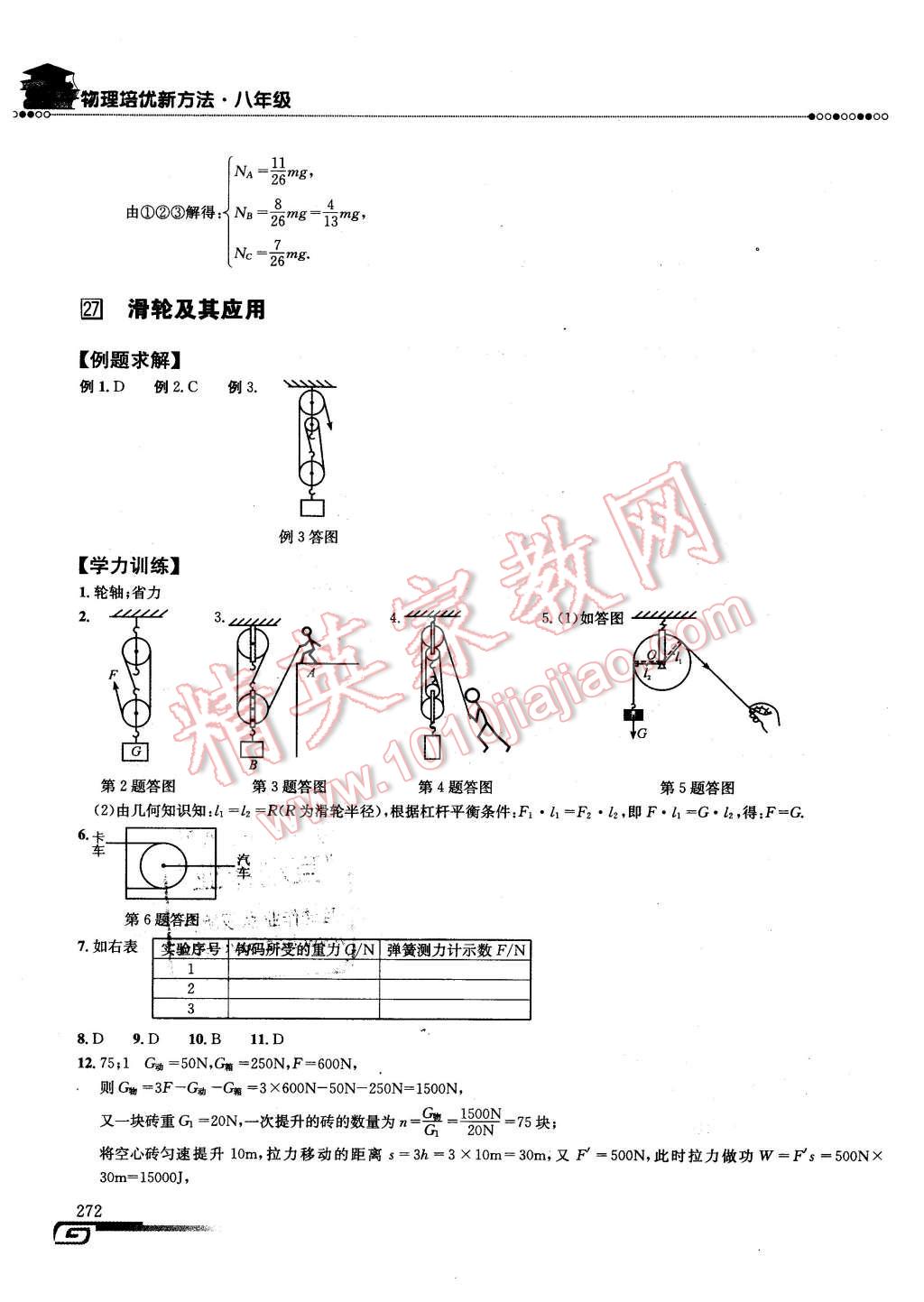 2016年物理培优新方法八年级第八版 第29页