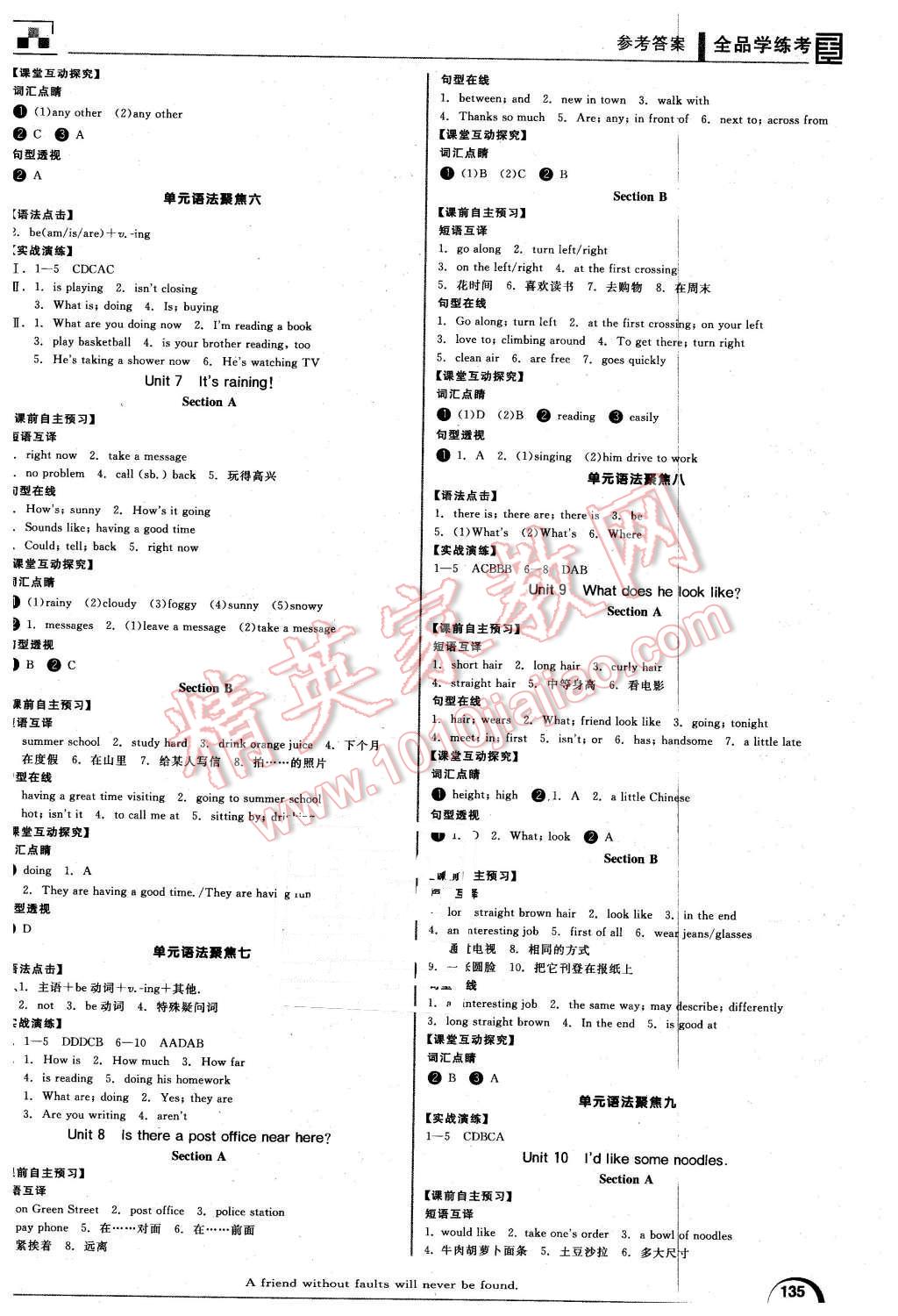 2016年全品學(xué)練考七年級(jí)英語(yǔ)下冊(cè)人教版 第3頁(yè)