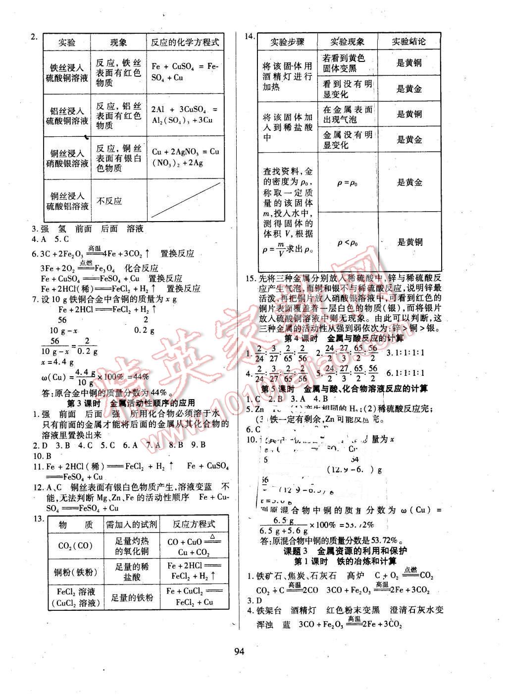 2016年有效课堂课时导学案九年级化学下册人教版 第2页