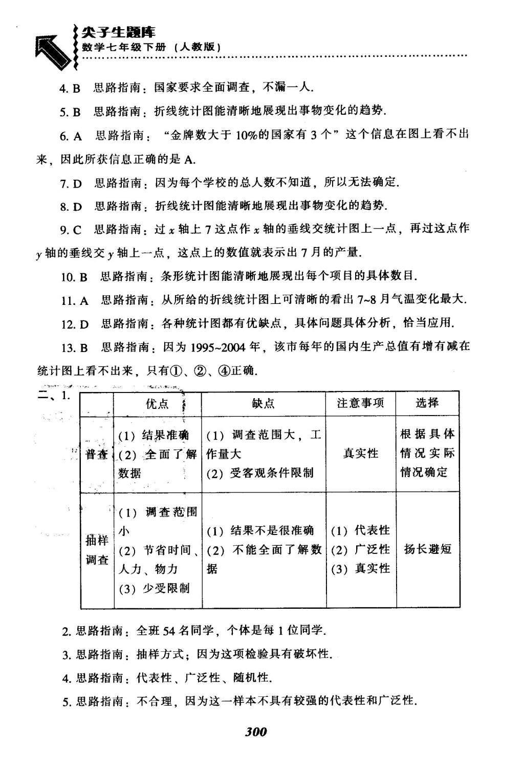 2016年尖子生题库七年级数学下册人教版 第十章  数据的收集、整理与描述第77页