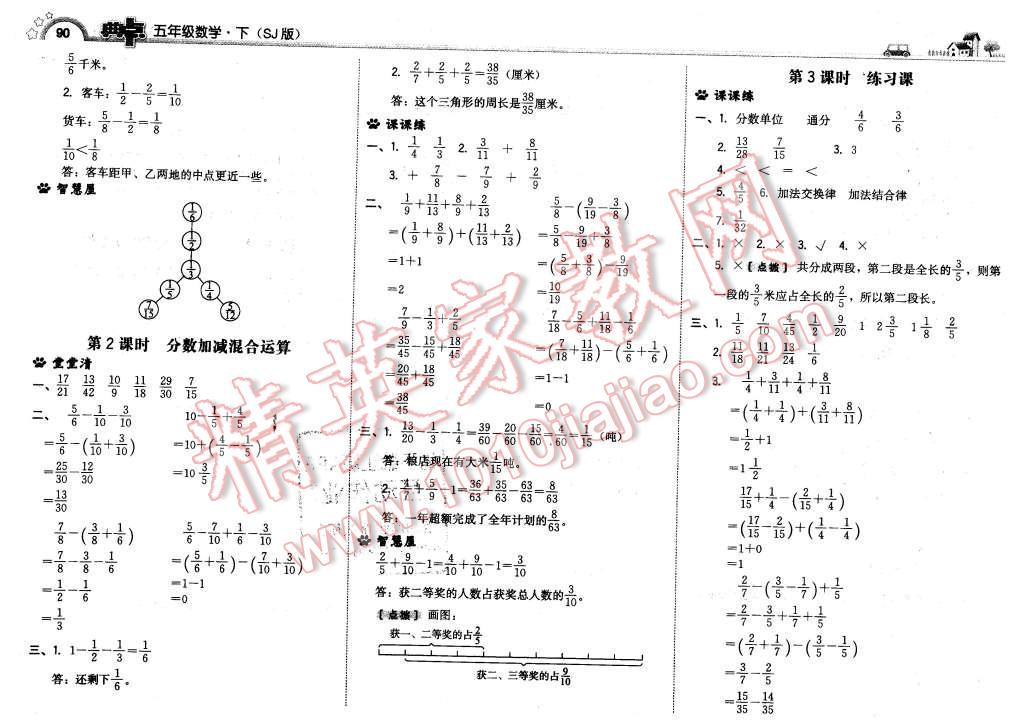 2016年綜合應(yīng)用創(chuàng)新題典中點(diǎn)五年級(jí)數(shù)學(xué)下冊(cè)蘇教版 第16頁(yè)