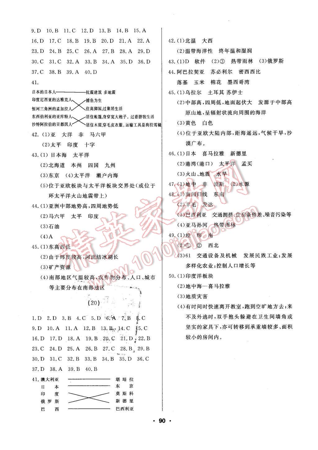 2016年试题优化课堂同步七年级地理下册人教版 第8页