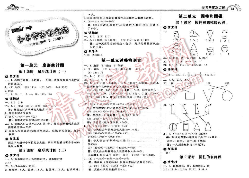 2016年綜合應用創(chuàng)新題典中點六年級數(shù)學下冊蘇教版 第1頁