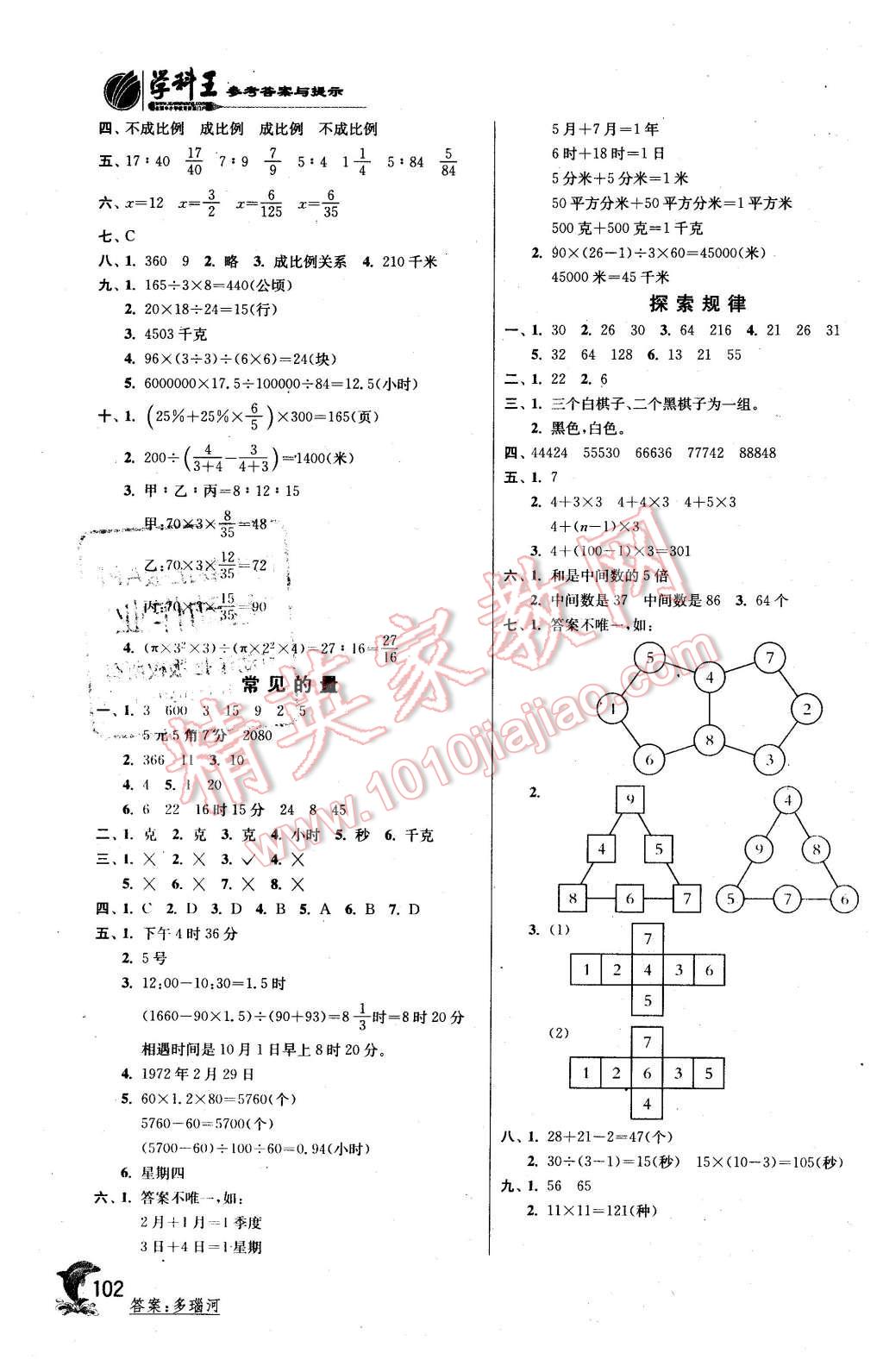 2016年實(shí)驗(yàn)班提優(yōu)訓(xùn)練六年級(jí)數(shù)學(xué)下冊(cè)北師大版 第10頁(yè)