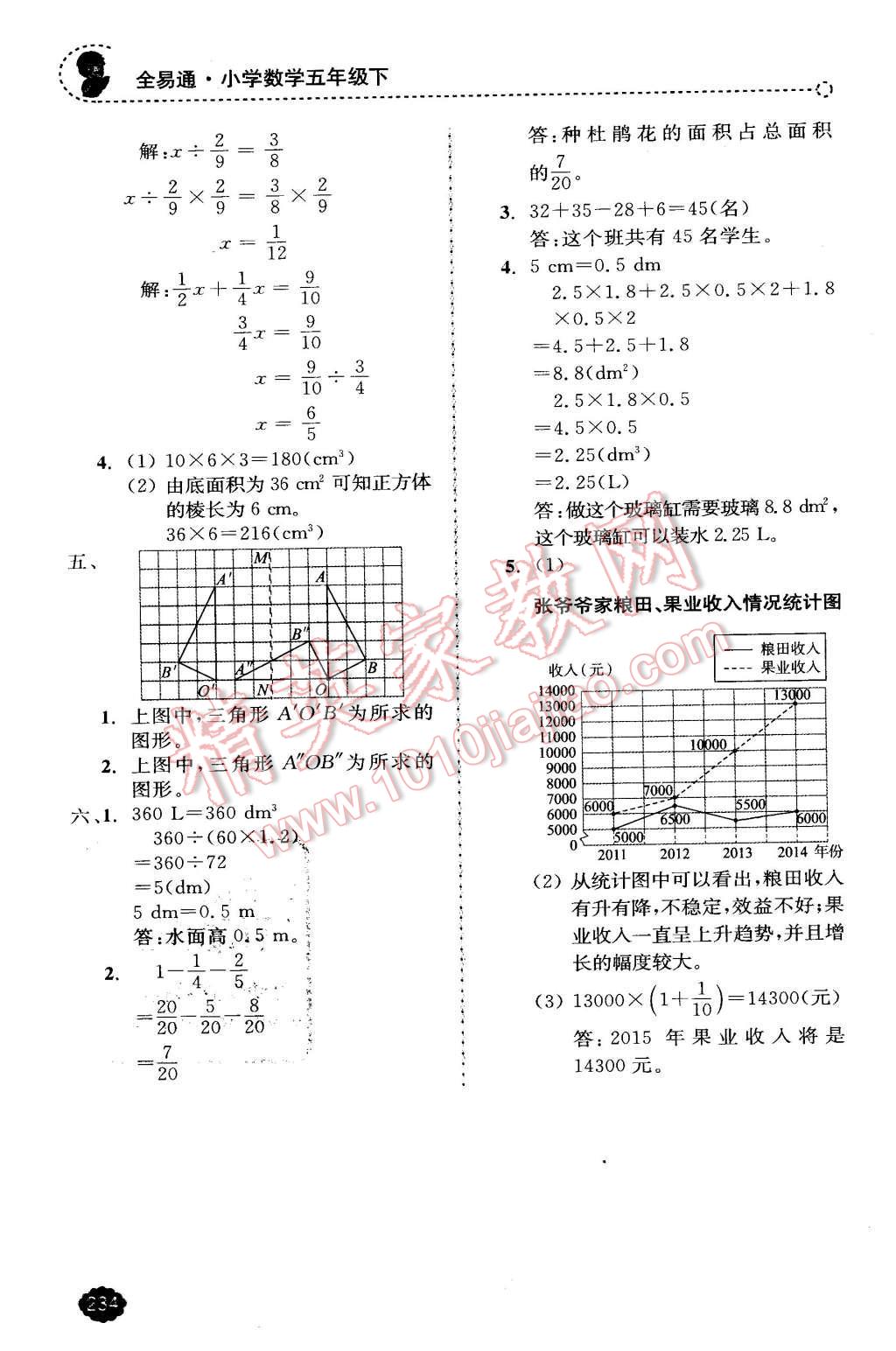 2016年全易通小学数学五年级下册冀教版 第22页