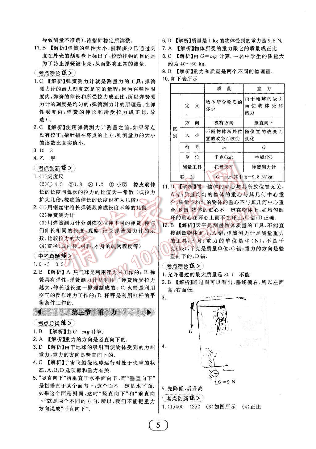 2016年北大綠卡八年級物理下冊北師大版 第5頁