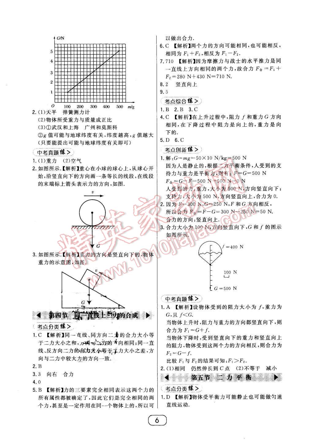 2016年北大綠卡八年級(jí)物理下冊(cè)北師大版 第6頁(yè)