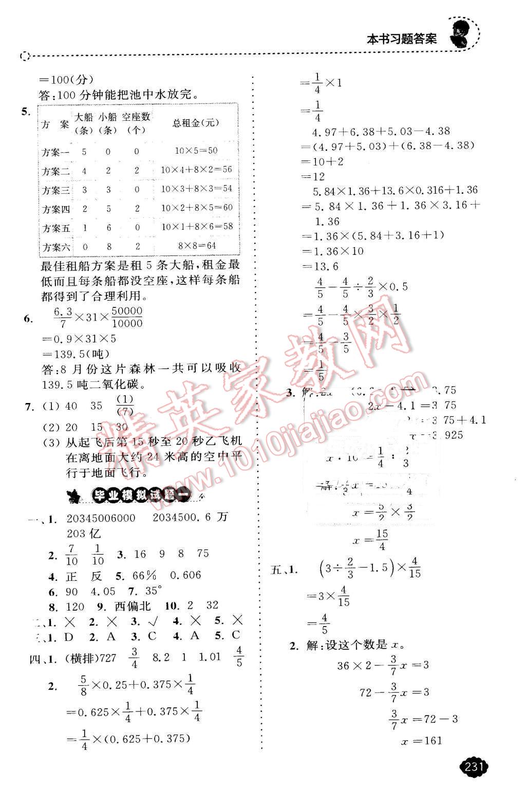 2016年全易通小學(xué)數(shù)學(xué)六年級下冊冀教版 第19頁