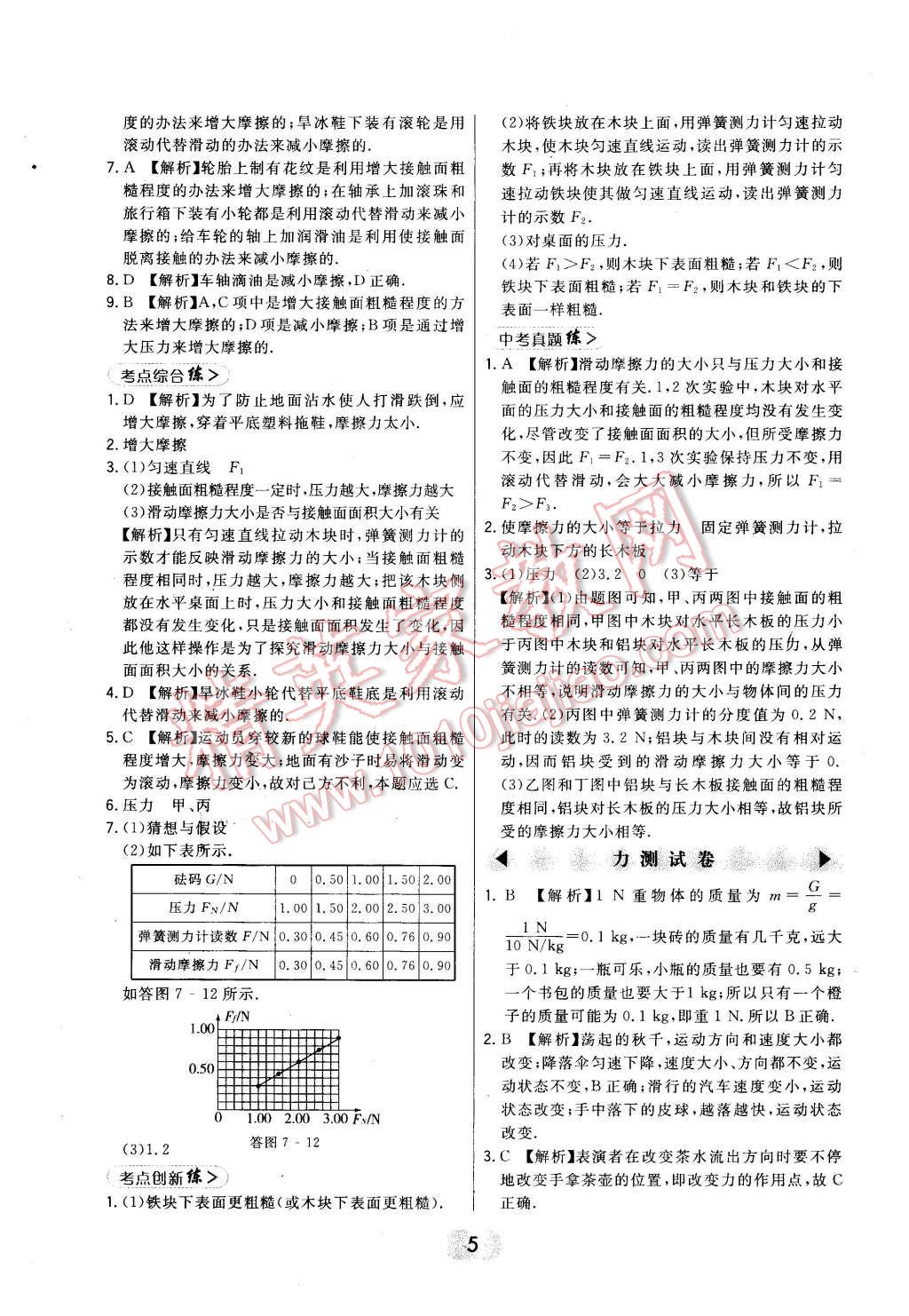 2016年北大綠卡課時同步講練八年級物理下冊教科版 第5頁