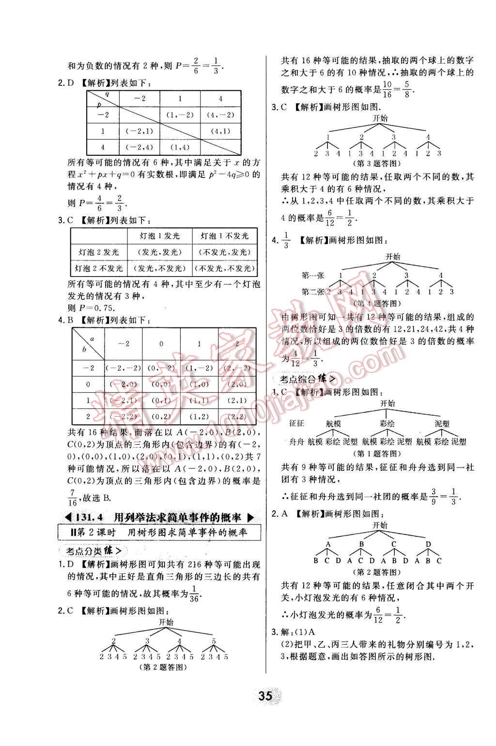 2016年北大綠卡九年級數(shù)學下冊冀教版 第35頁