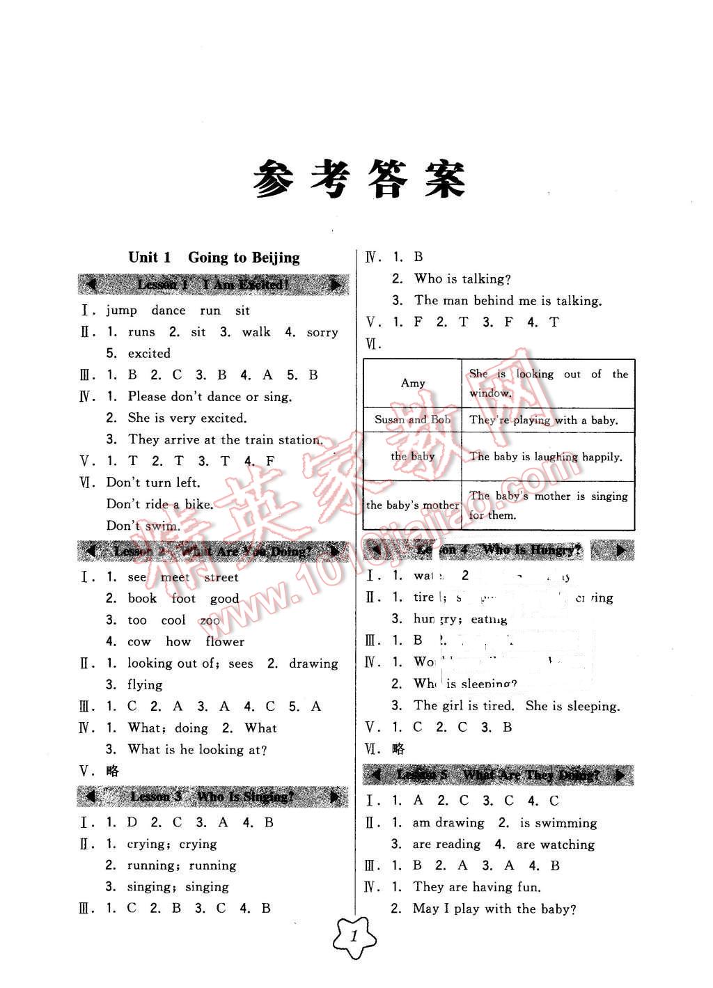 2016年北大綠卡五年級(jí)英語(yǔ)下冊(cè)冀教版 第1頁(yè)