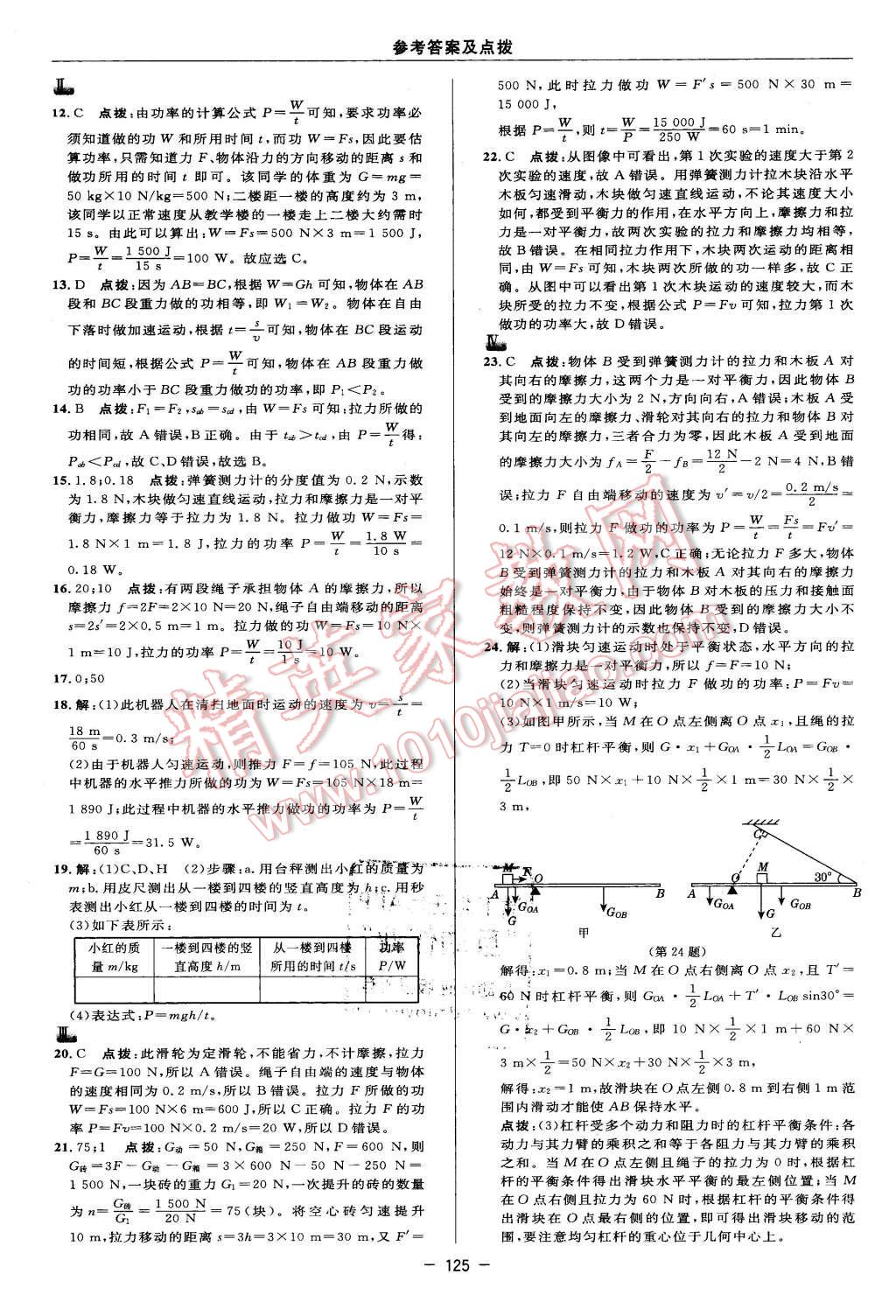 2016年綜合應用創(chuàng)新題典中點八年級物理下冊滬科版 第23頁