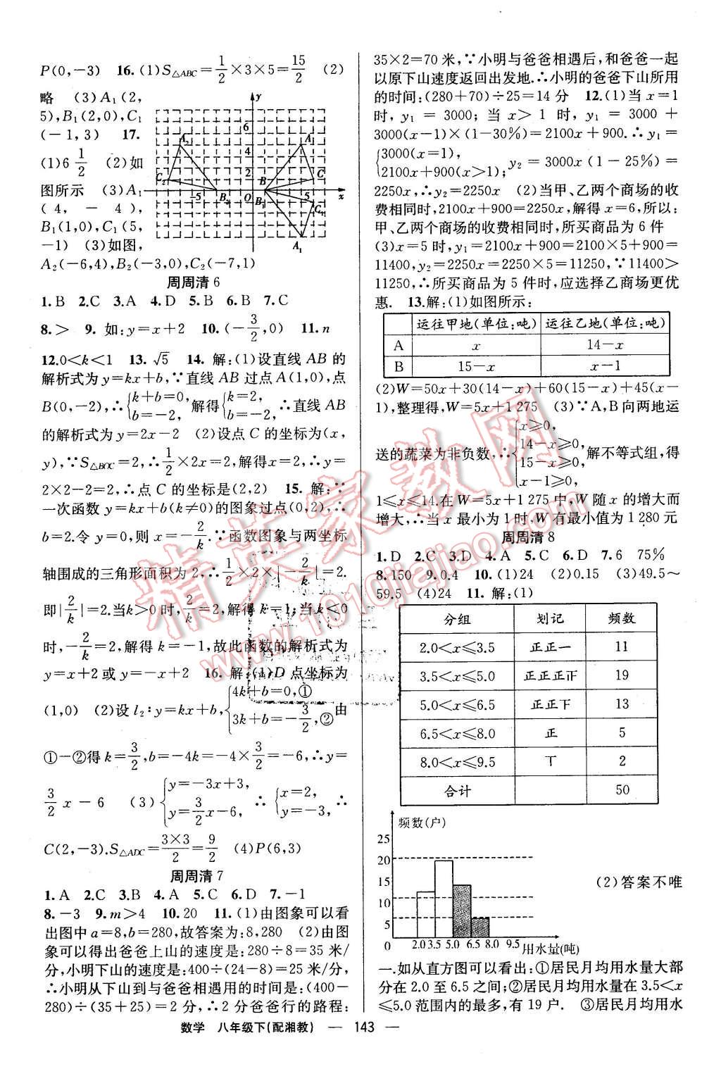 2016年四清导航八年级数学下册湘教版 第16页