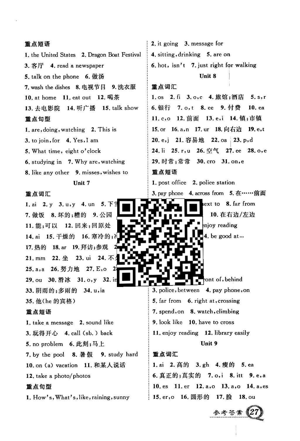 2016年黃岡創(chuàng)優(yōu)作業(yè)導(dǎo)學(xué)練七年級英語下冊人教版 單元知識梳理與作文備考第39頁