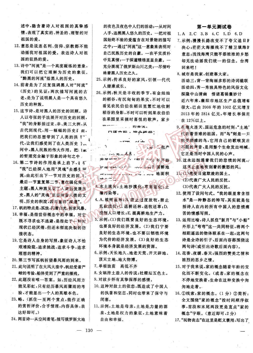 2016年351高效課堂導(dǎo)學(xué)案九年級語文下冊人教版 第3頁