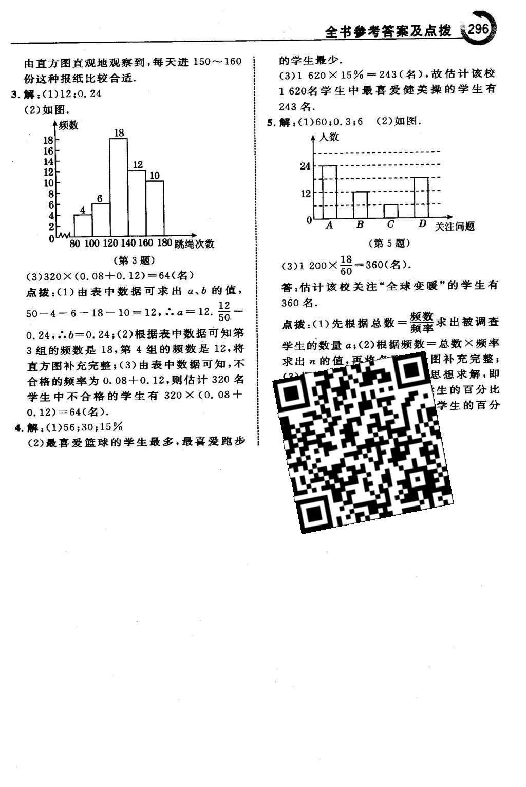 2016年特高級教師點撥八年級數學下冊湘教版 第五章  數據的頻數分布第70頁