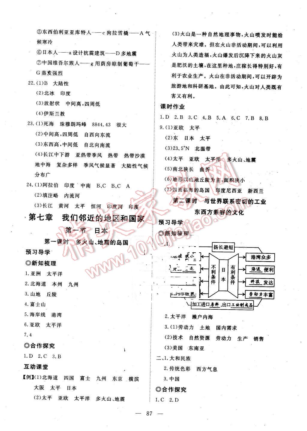 2016年351高效課堂導(dǎo)學(xué)案七年級(jí)地理下冊(cè)人教版 第3頁(yè)