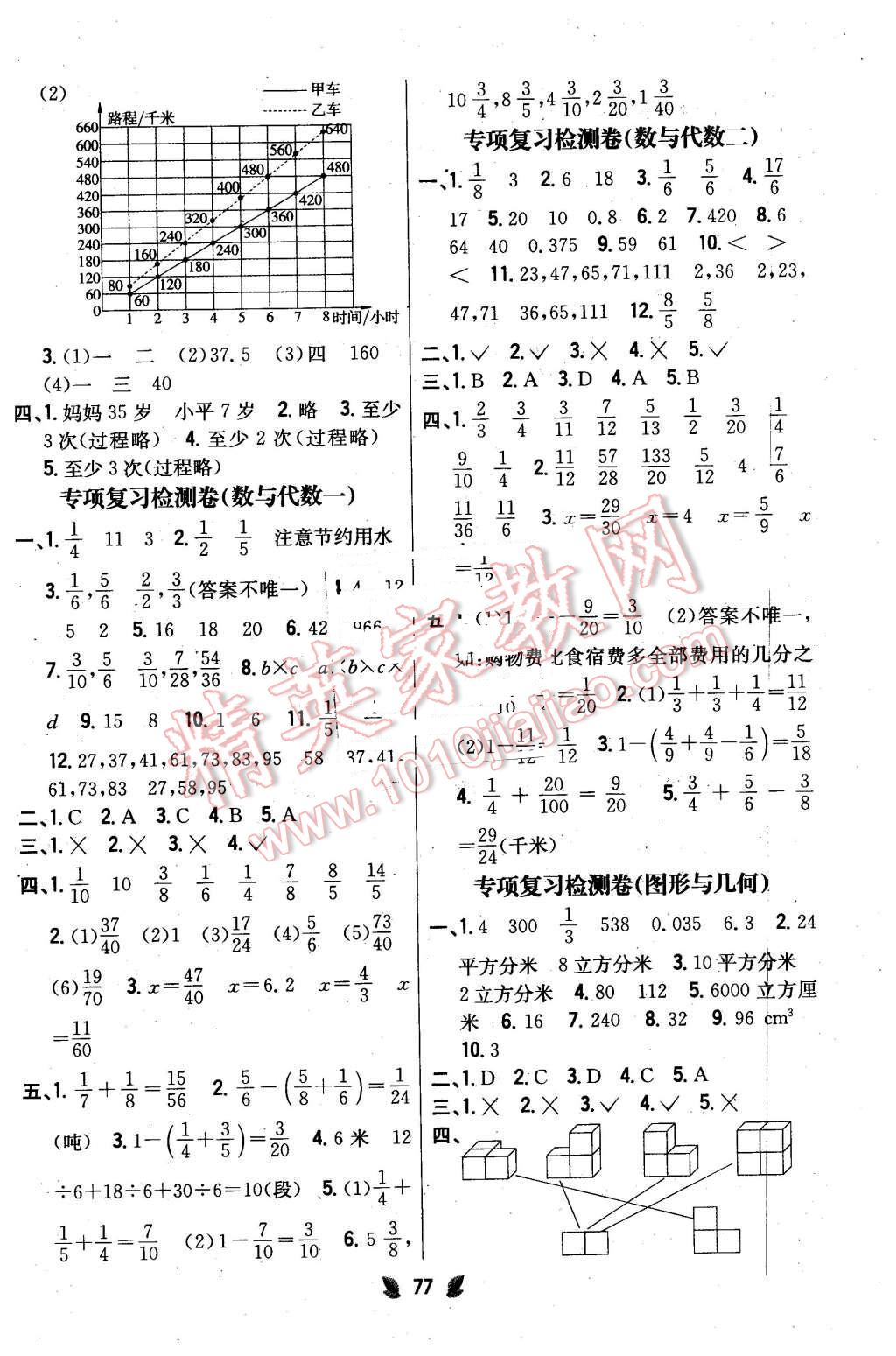 2016年小學(xué)教材完全考卷五年級數(shù)學(xué)下冊人教版 第5頁