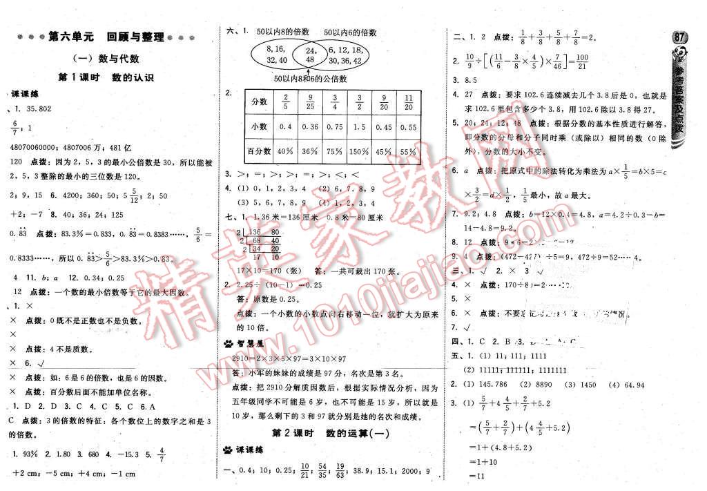 2016年综合应用创新题典中点六年级数学下册冀教版 第13页