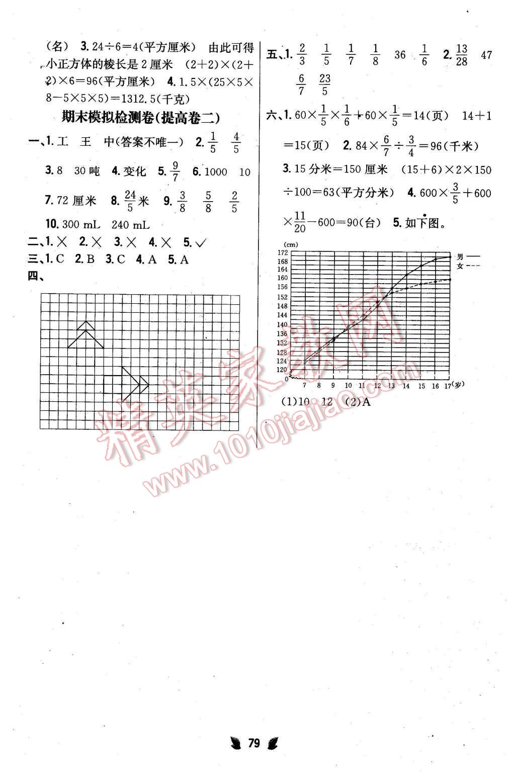 2016年小學(xué)教材完全考卷五年級數(shù)學(xué)下冊冀教版 第7頁