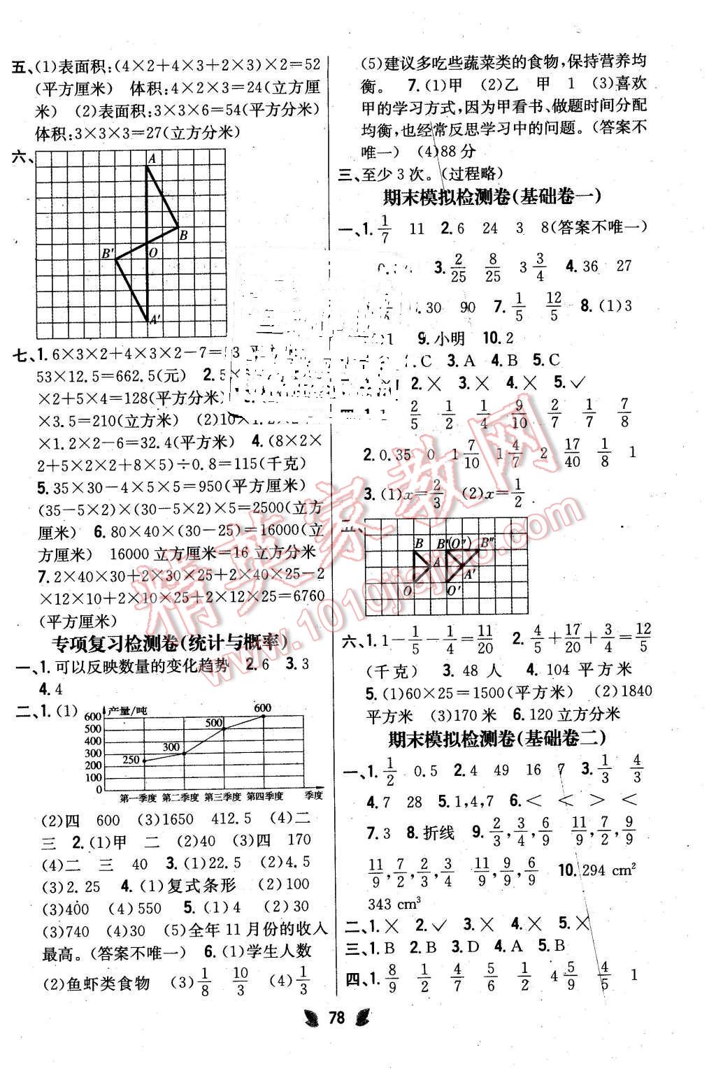 2016年小學(xué)教材完全考卷五年級數(shù)學(xué)下冊人教版 第6頁