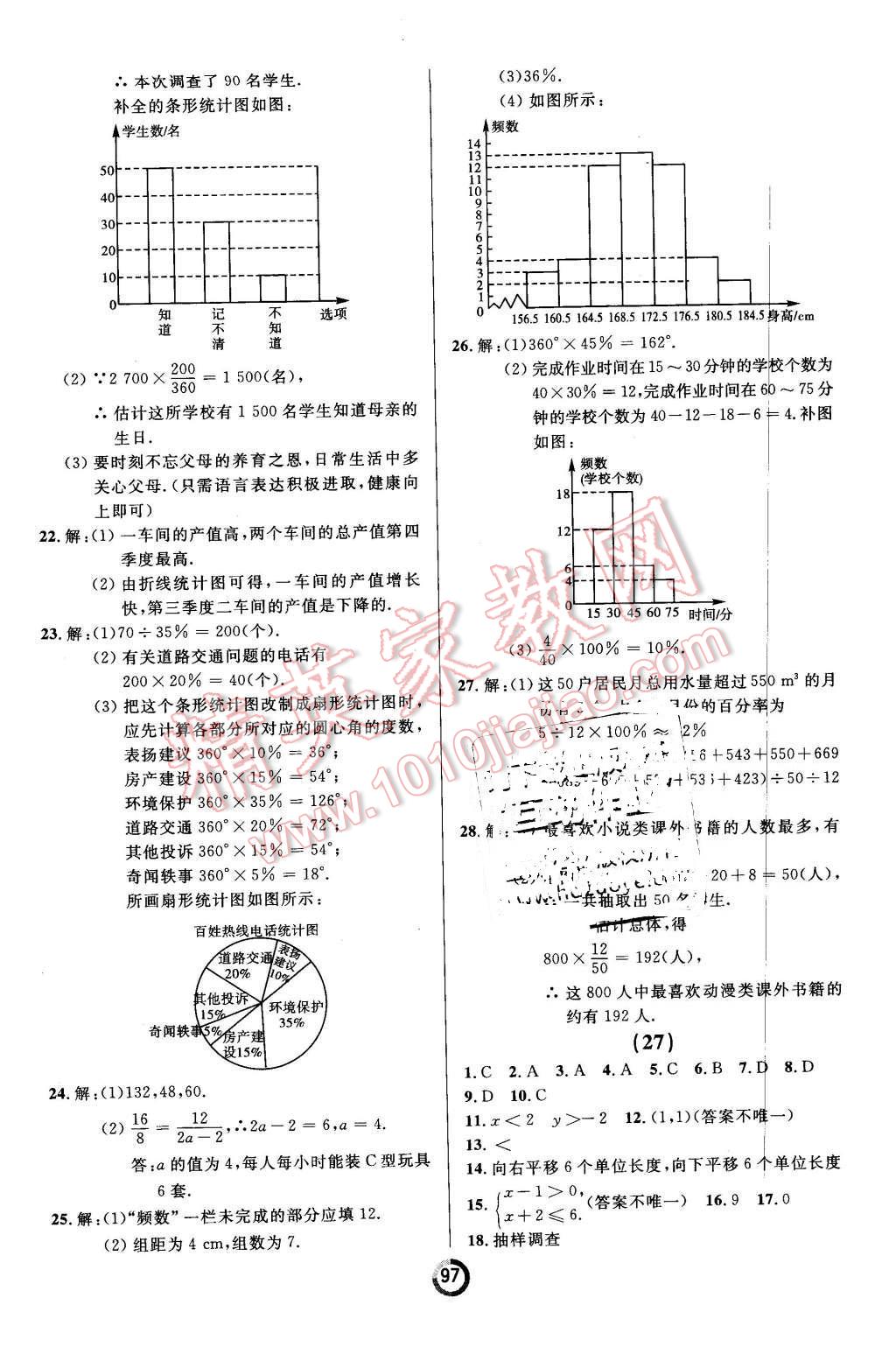 2016年诚成教育学业评价七年级数学下册人教版 第9页