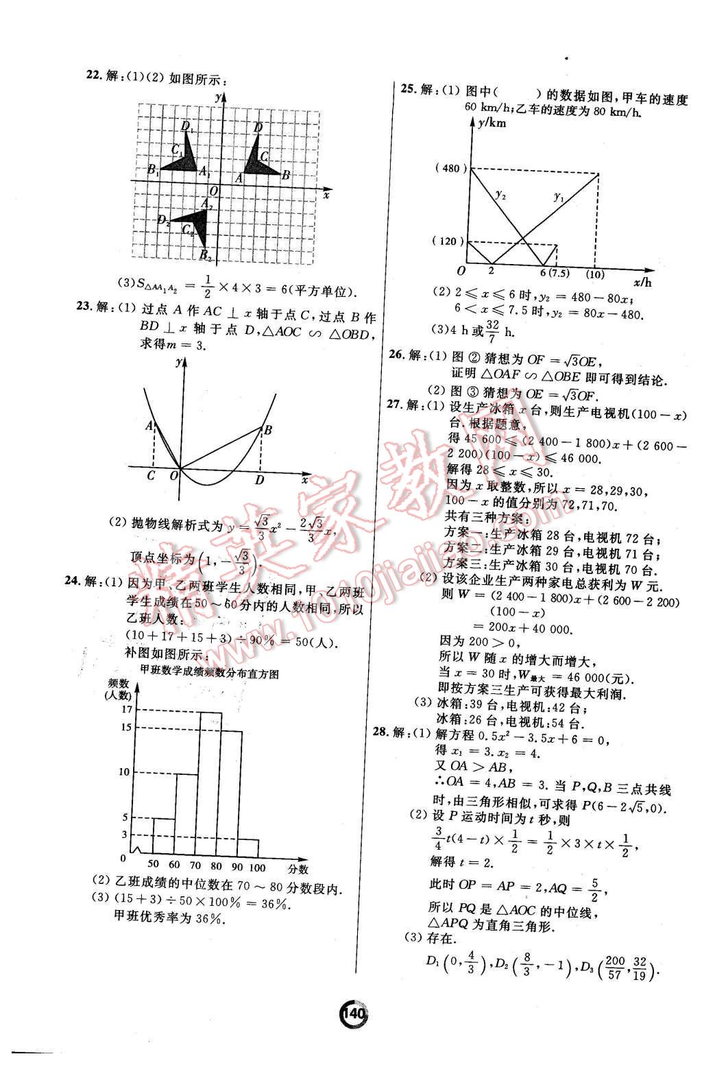 2015年诚成教育学业评价九年级数学全一册人教版 第20页