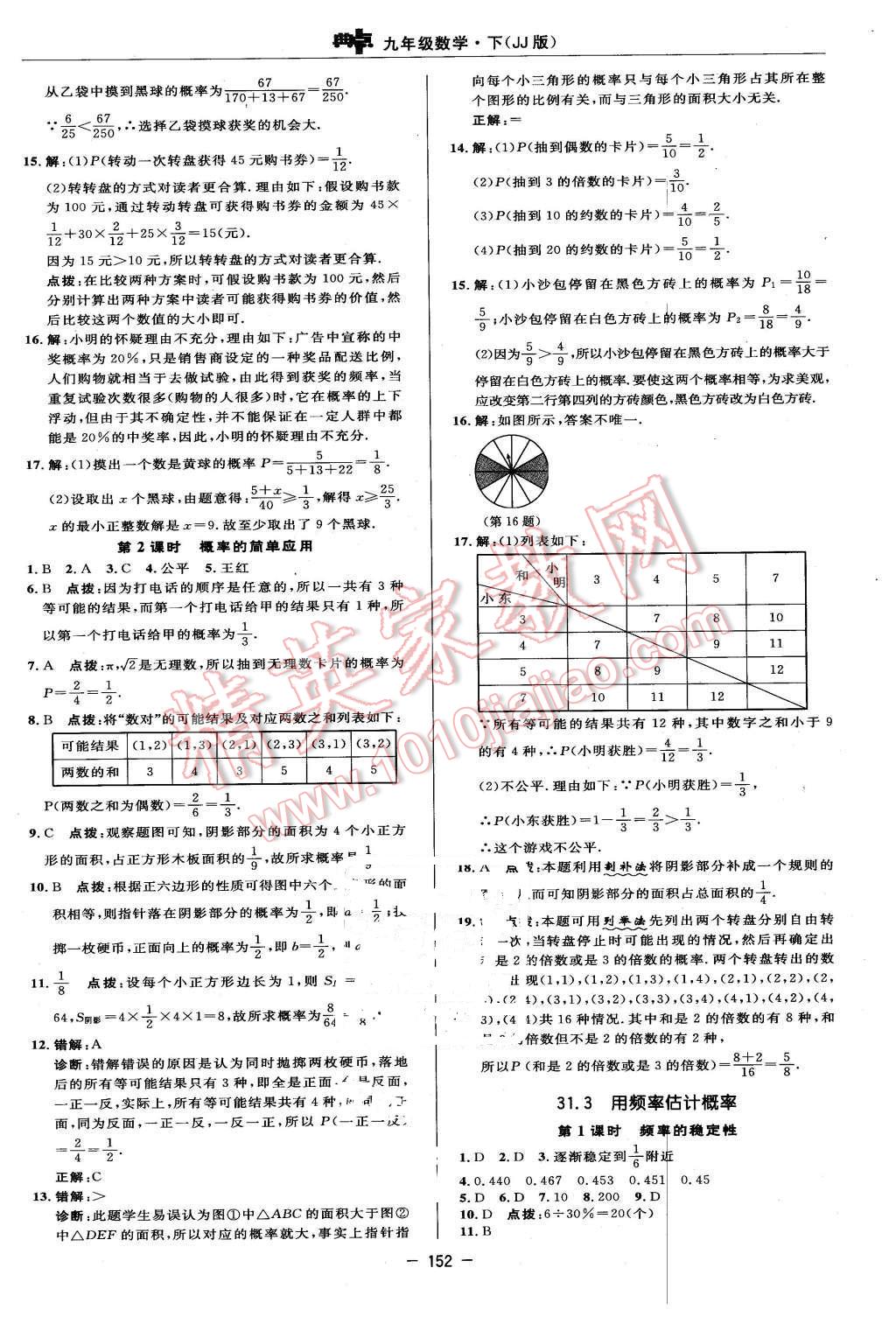 2016年綜合應(yīng)用創(chuàng)新題典中點(diǎn)九年級(jí)數(shù)學(xué)下冊(cè)冀教版 第34頁