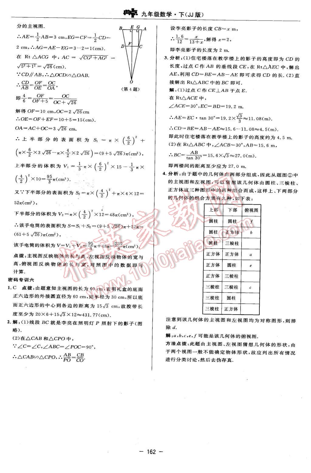 2016年综合应用创新题典中点九年级数学下册冀教版 第44页