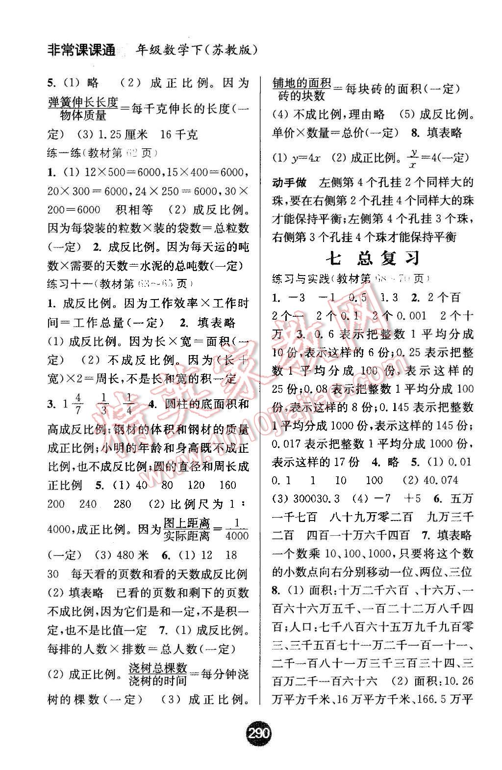 2016年通城學(xué)典非常課課通六年級(jí)數(shù)學(xué)下冊蘇教版 第14頁