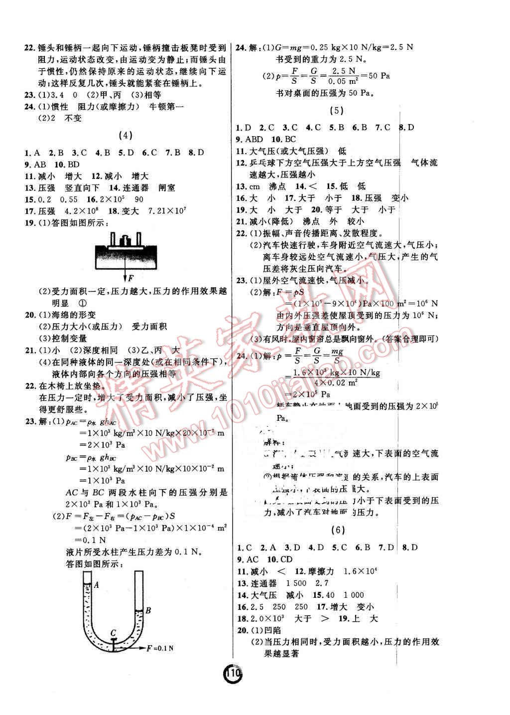 2016年誠成教育學業(yè)評價八年級物理下冊人教版 第2頁