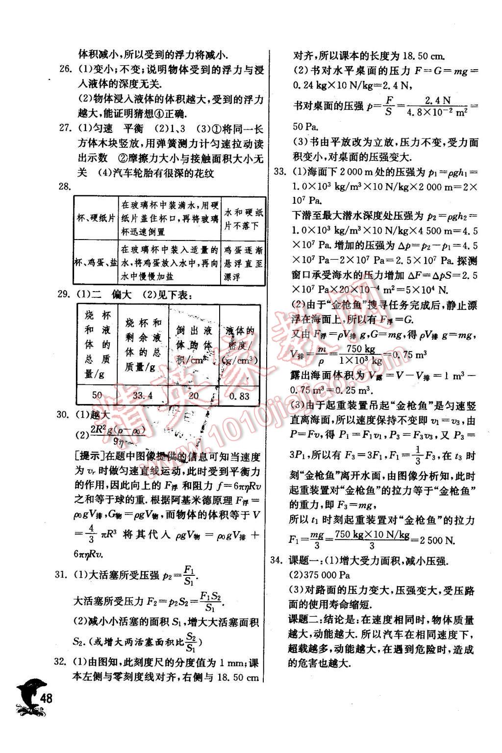 2016年實驗班提優(yōu)訓(xùn)練八年級物理下冊蘇科版 第48頁