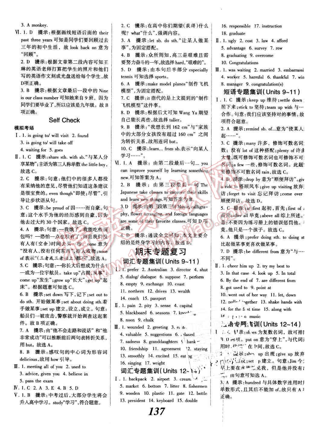 2015年全優(yōu)課堂考點集訓與滿分備考九年級英語全一冊下人教版 第17頁