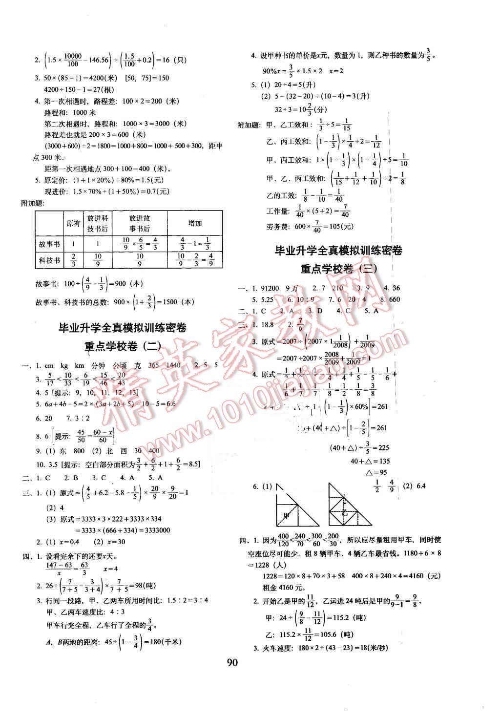 2016年期末冲刺100分六年级数学下册北师大版 第6页