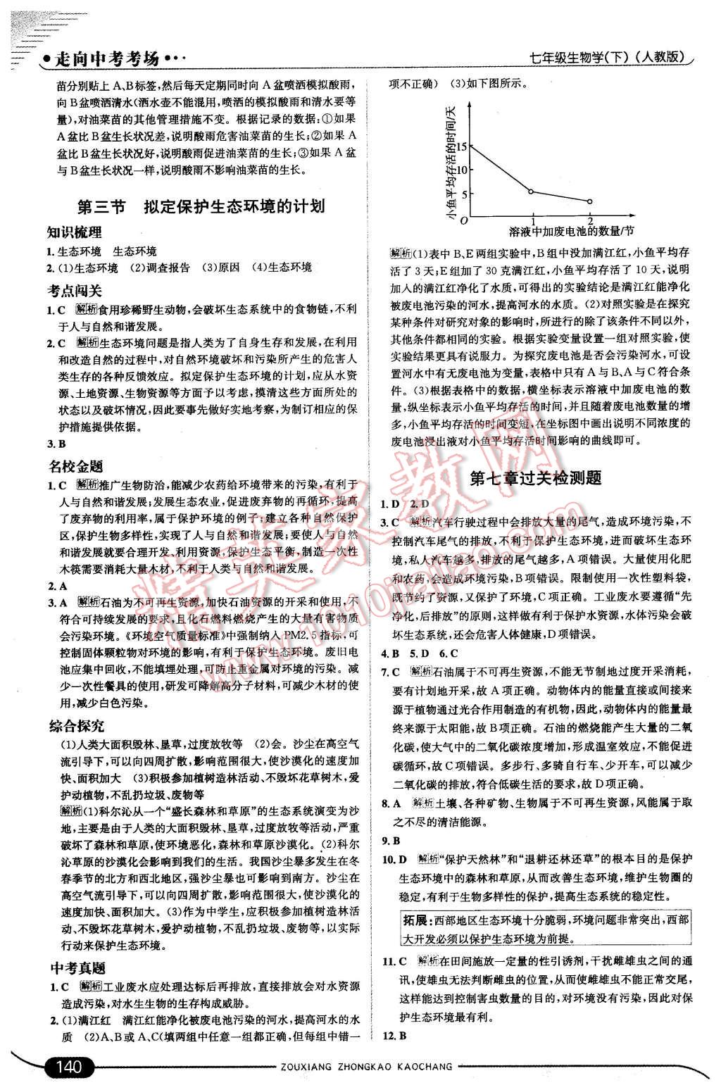 2016年走向中考考場七年級生物學(xué)下冊人教版 第22頁