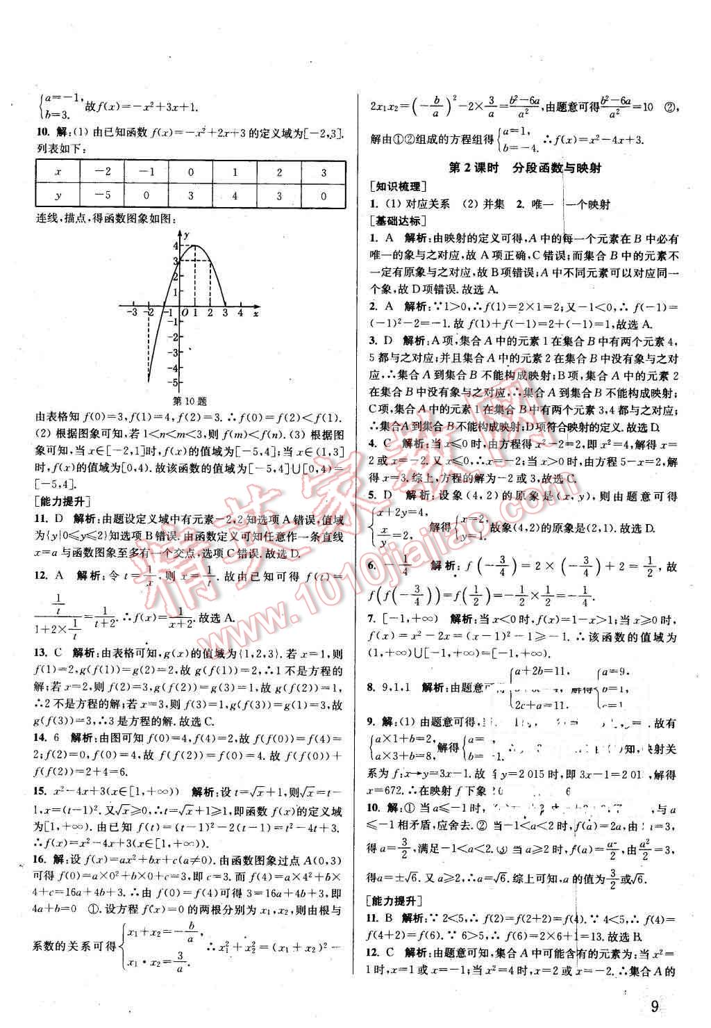 2015年通城學典課時作業(yè)本數學必修1人教A版 第8頁