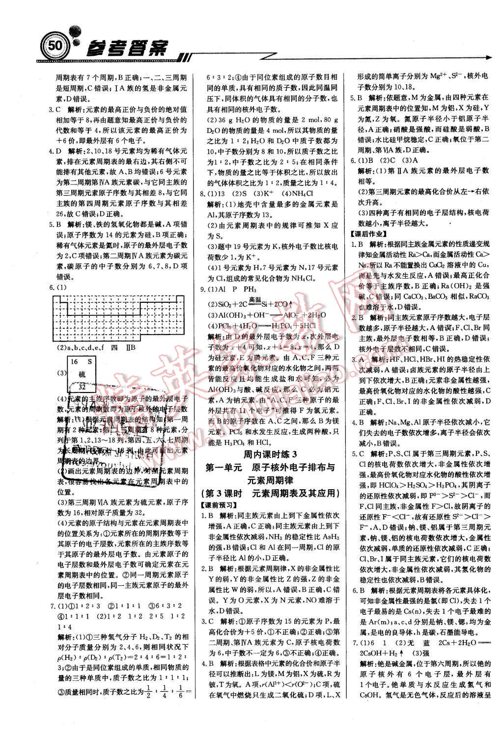 2016年轻巧夺冠周测月考直通高考高中化学必修2江苏版 第2页