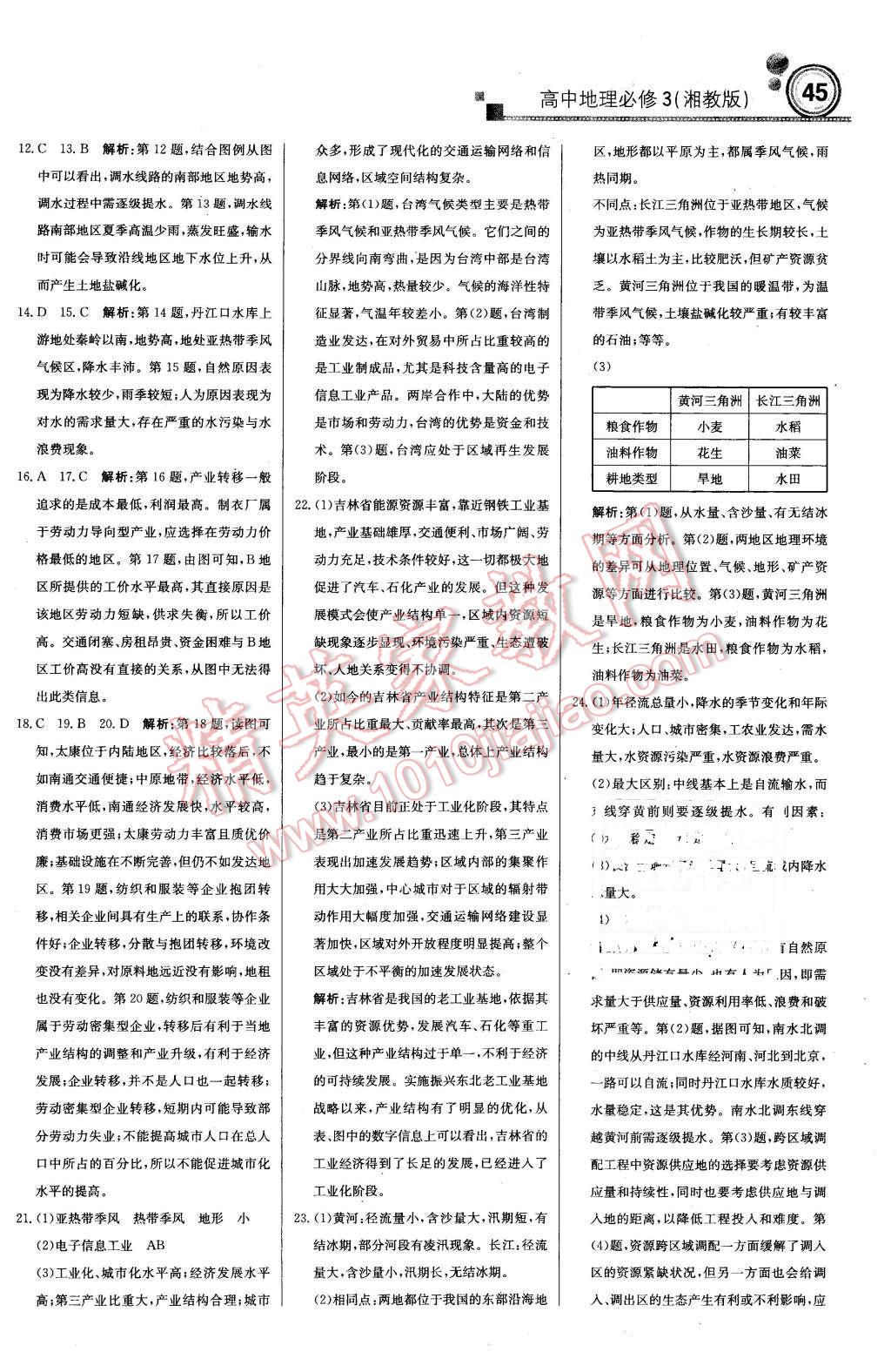 2016年輕巧奪冠周測月考直通高考高中地理必修3湘教版 第13頁