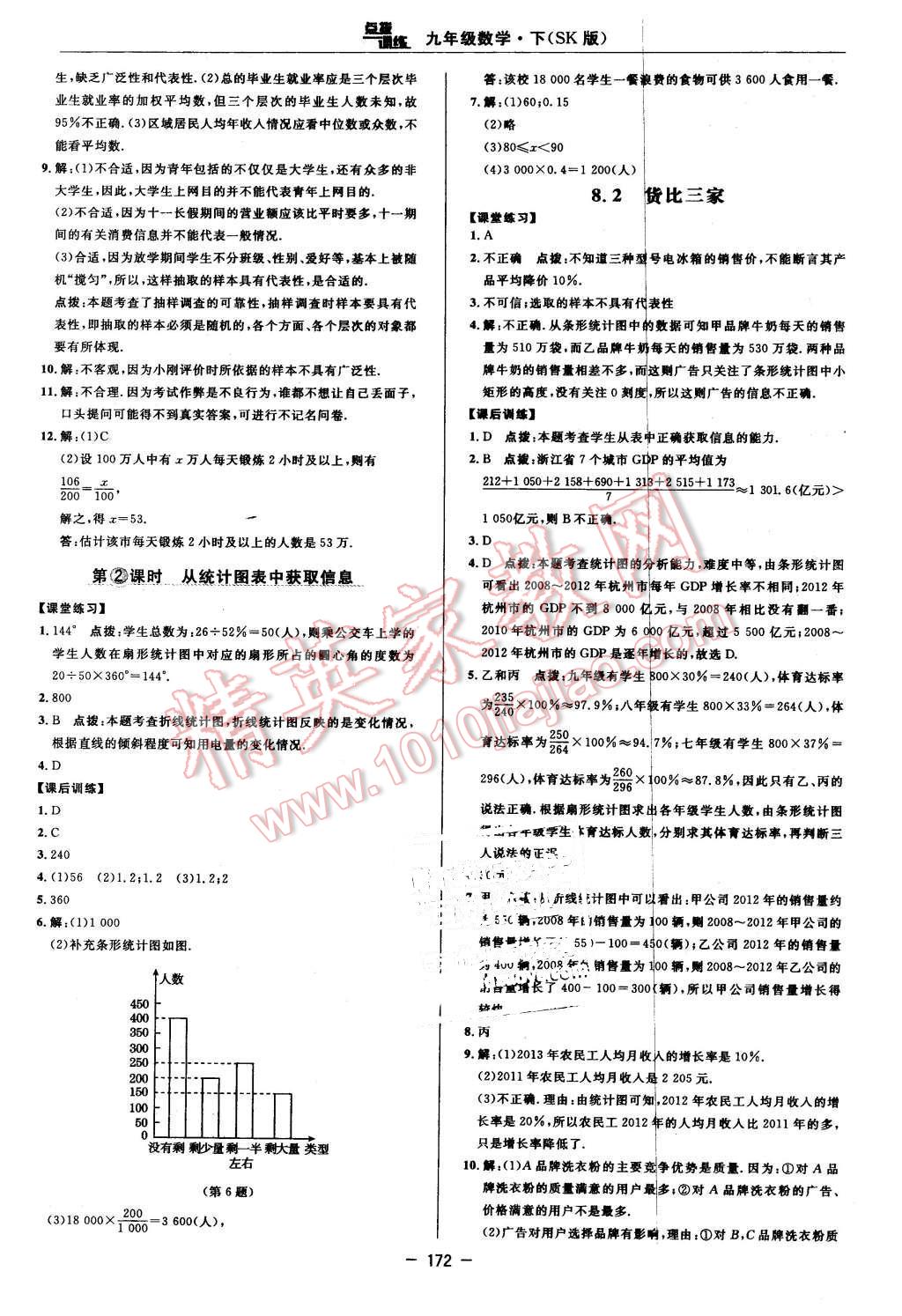 2016年點(diǎn)撥訓(xùn)練九年級(jí)數(shù)學(xué)下冊(cè)蘇科版 第42頁(yè)