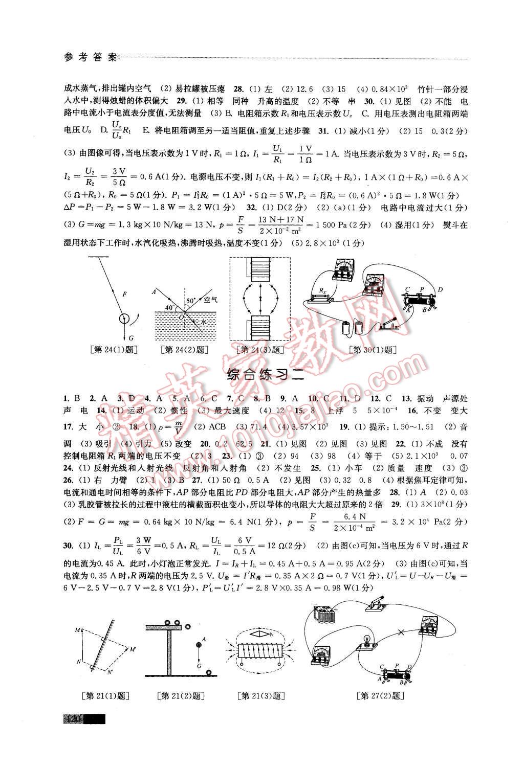 2016年學(xué)習(xí)與評(píng)價(jià)九年級(jí)物理下冊(cè)蘇科版江蘇鳳凰教育出版社 第6頁(yè)