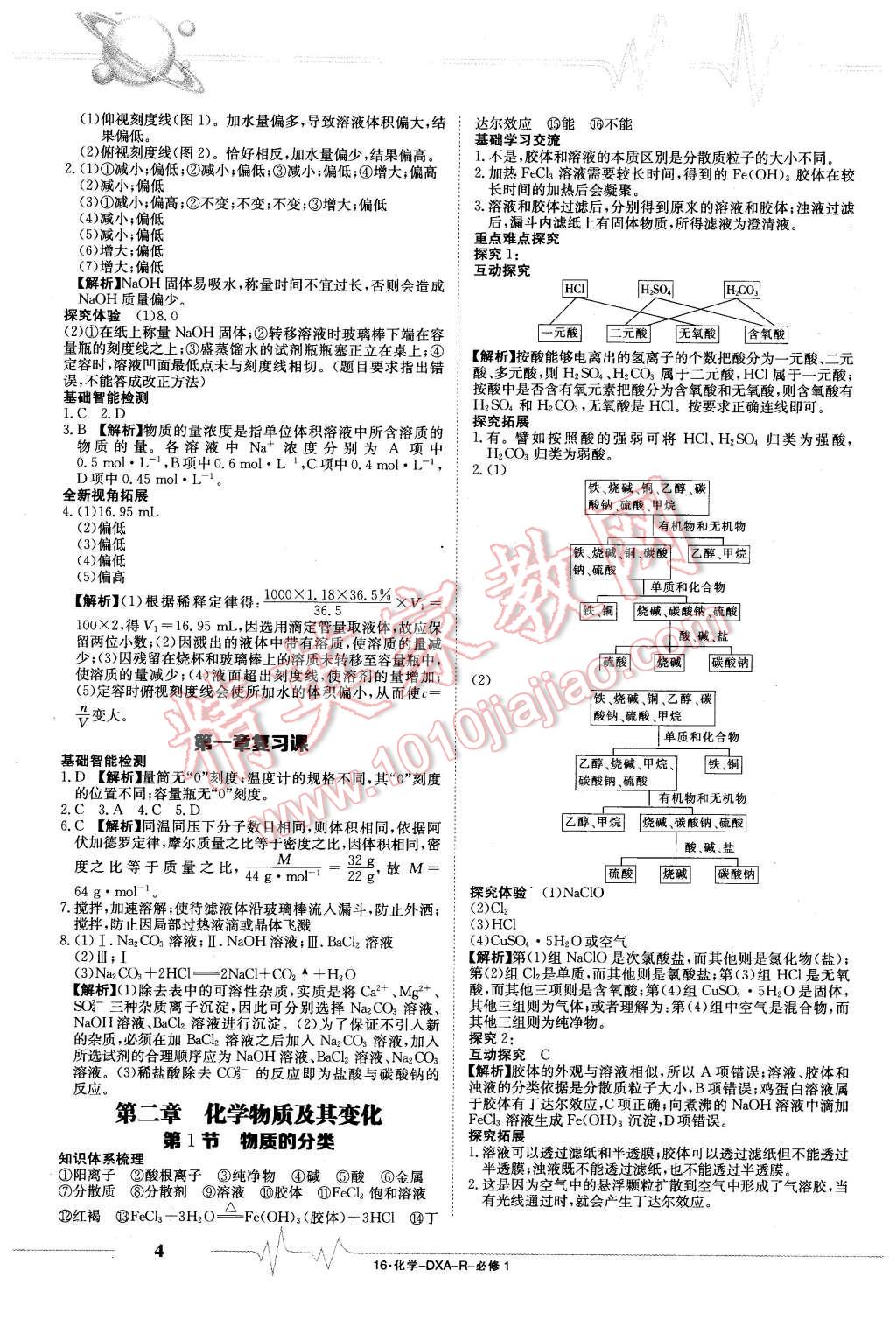 2015年金太阳导学案化学必修1人教版 第4页