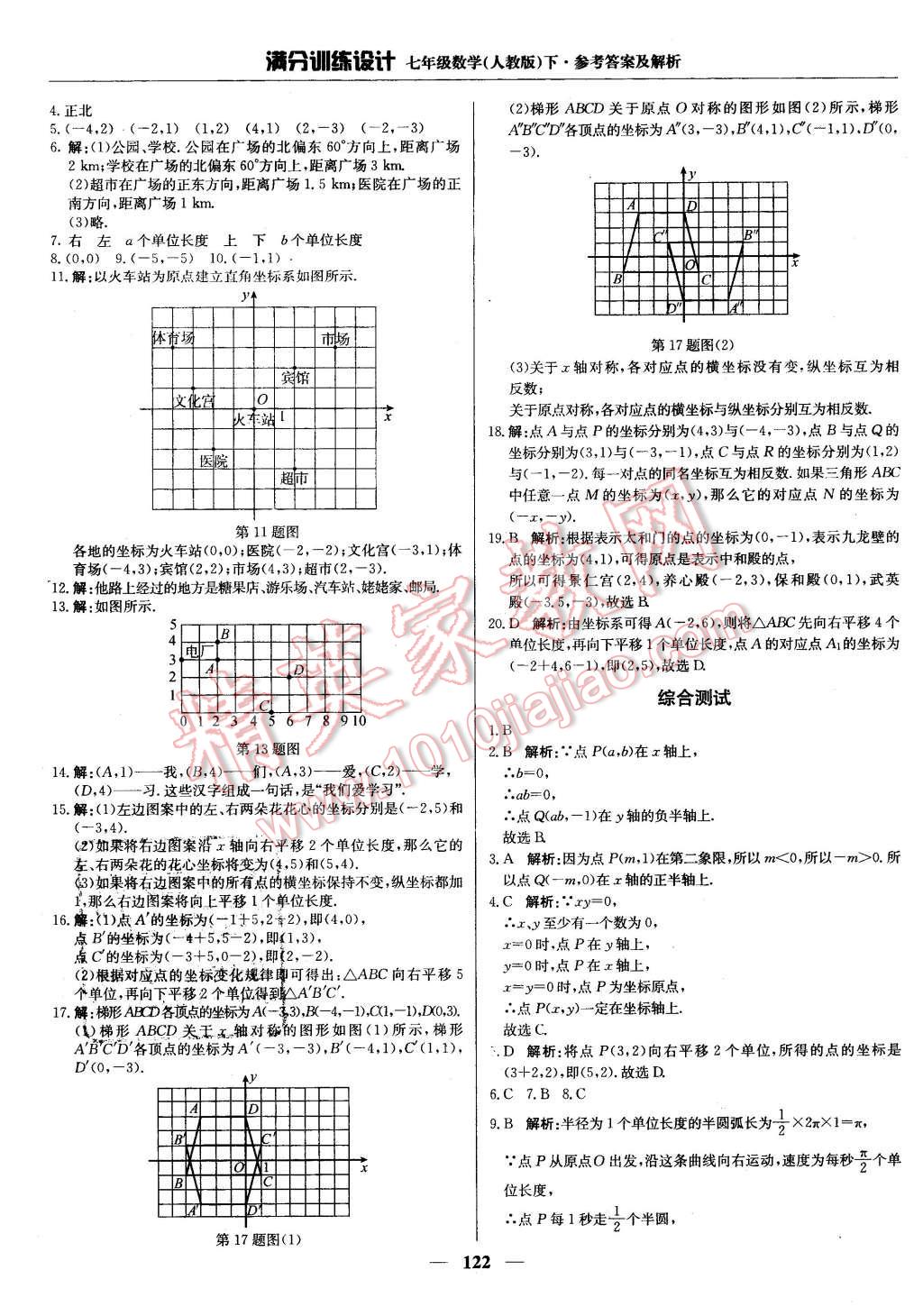 2016年满分训练设计七年级数学下册人教版 第11页