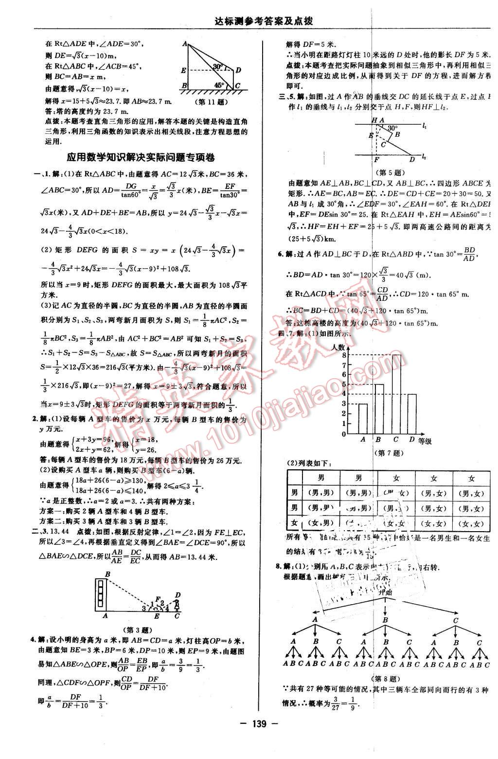 2016年點(diǎn)撥訓(xùn)練九年級(jí)數(shù)學(xué)下冊(cè)蘇科版 第9頁(yè)